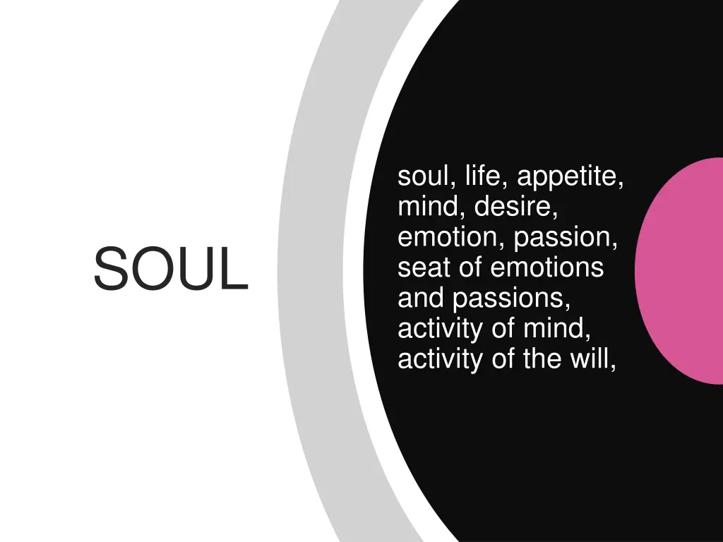 soul life appetite mind desire emotion passion