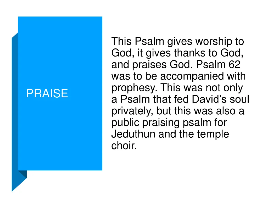 this psalm gives worship to god it gives thanks