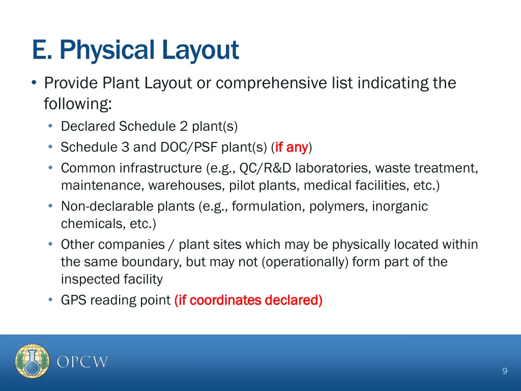 e physical layout provide plant layout