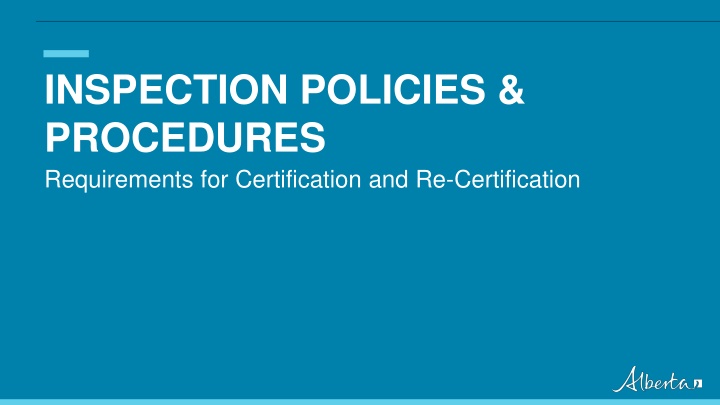 inspection policies procedures requirements