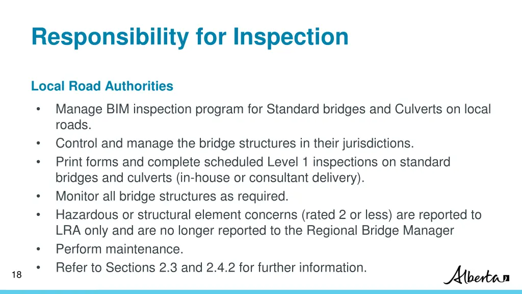 responsibility for inspection 2