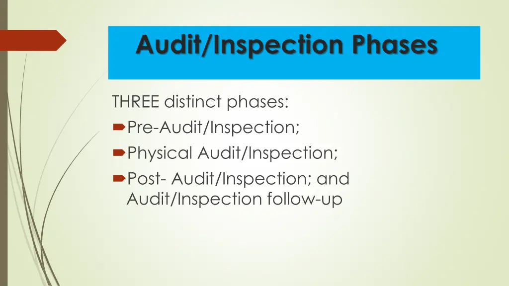 audit inspection phases