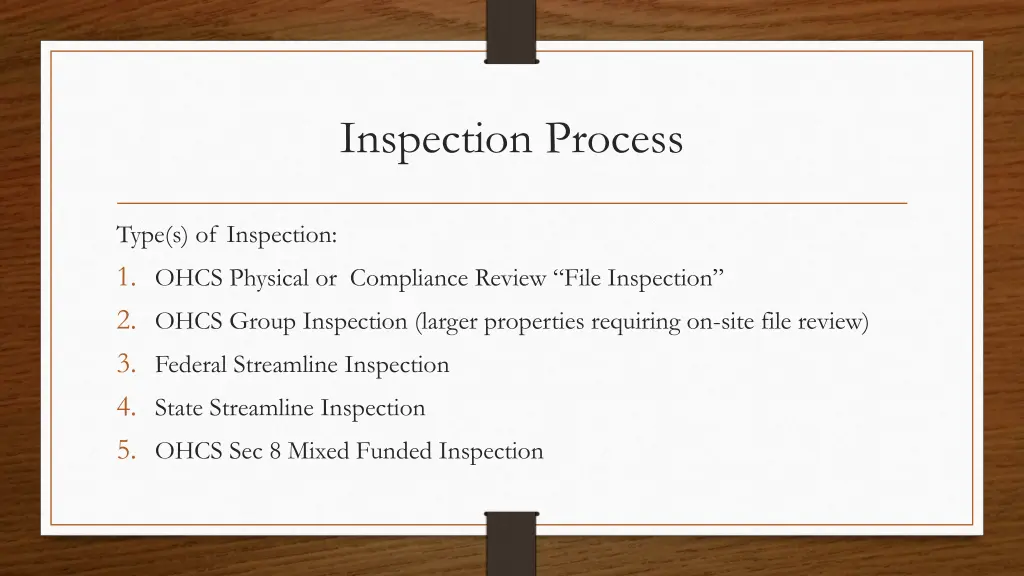 inspection process