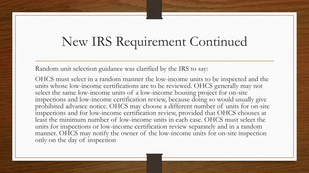 new irs requirement continued