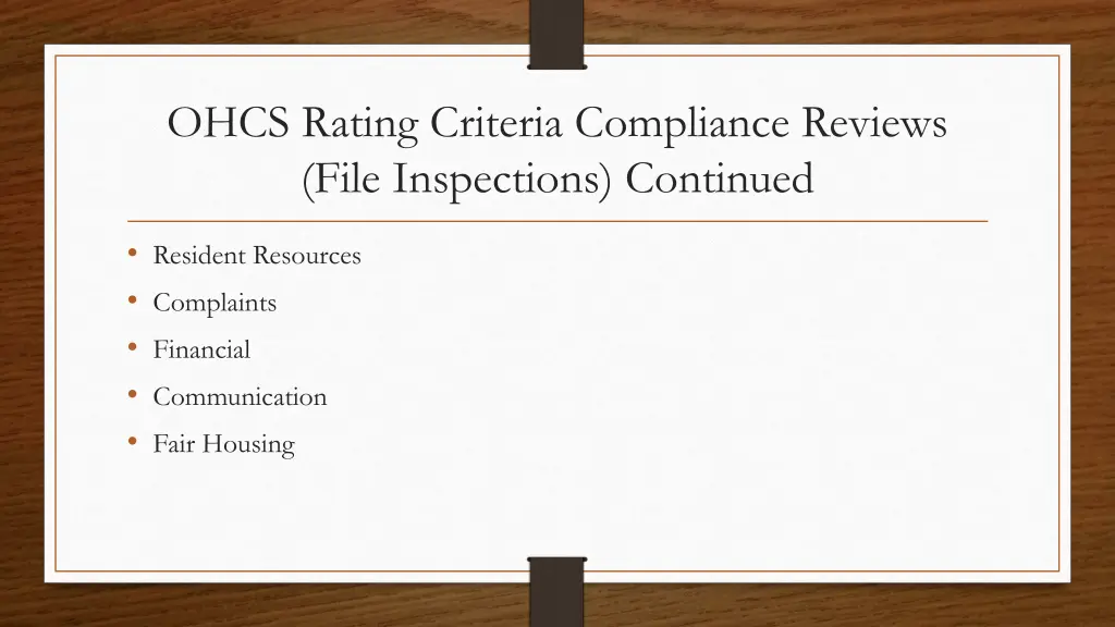 ohcs rating criteria compliance reviews file 1