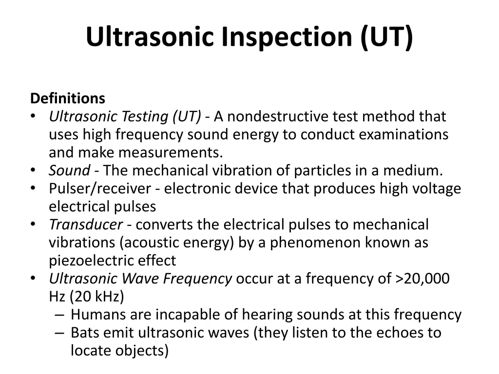 ultrasonic inspection ut 1