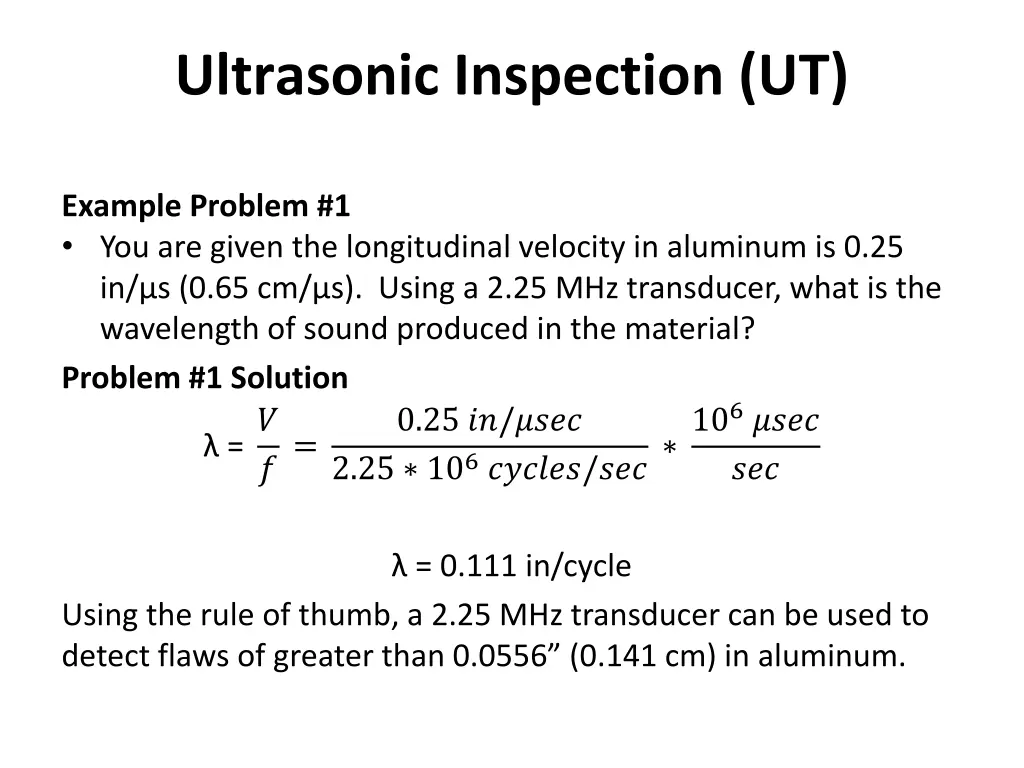 ultrasonic inspection ut 16