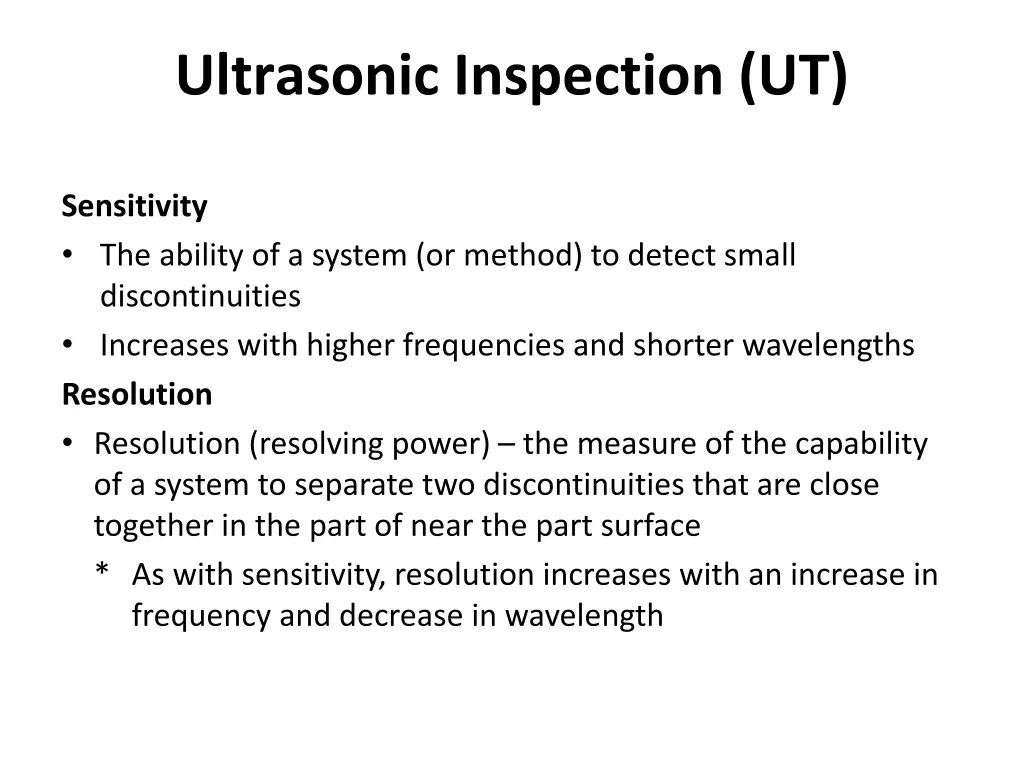 ultrasonic inspection ut 18