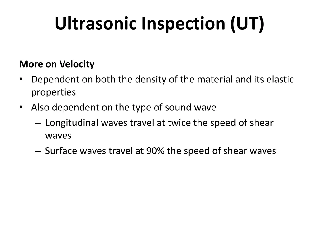 ultrasonic inspection ut 19