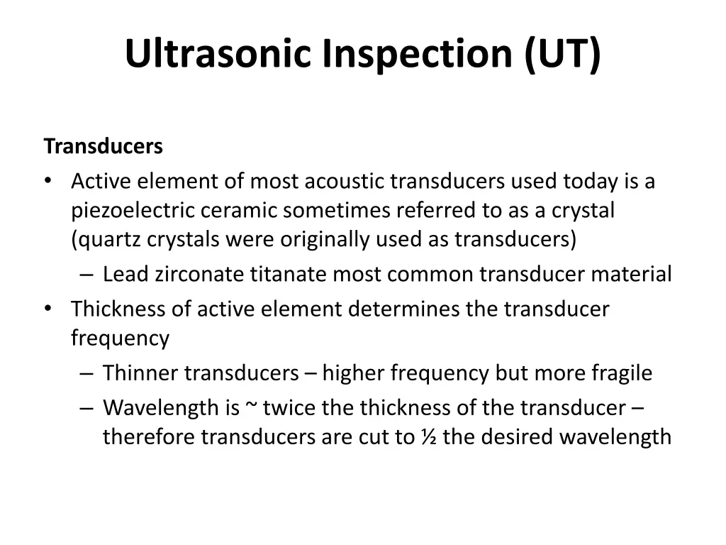 ultrasonic inspection ut 30