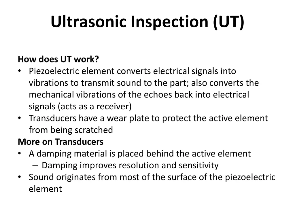 ultrasonic inspection ut 31