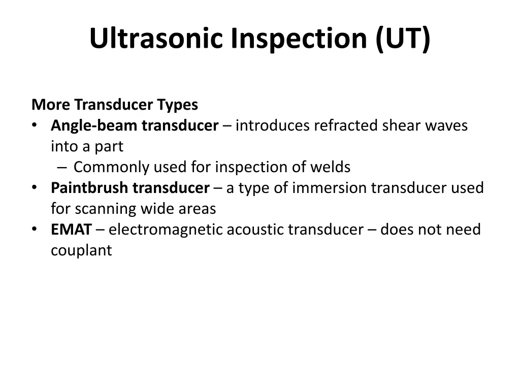 ultrasonic inspection ut 36