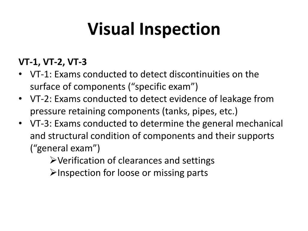 visual inspection 11