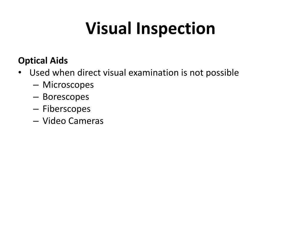 visual inspection 14