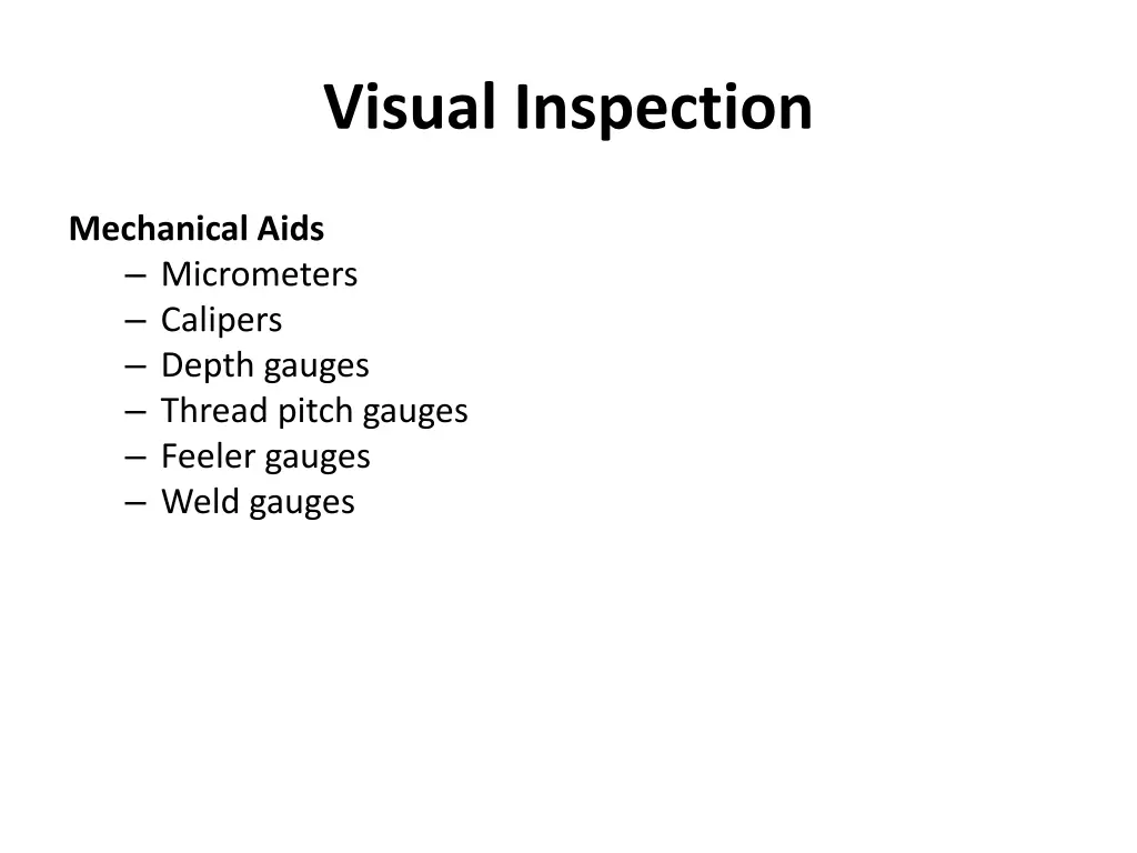 visual inspection 15