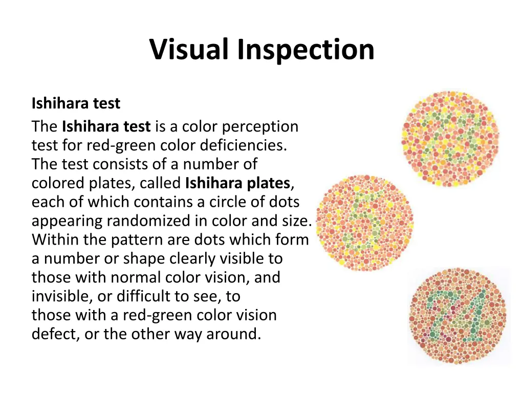 visual inspection 20