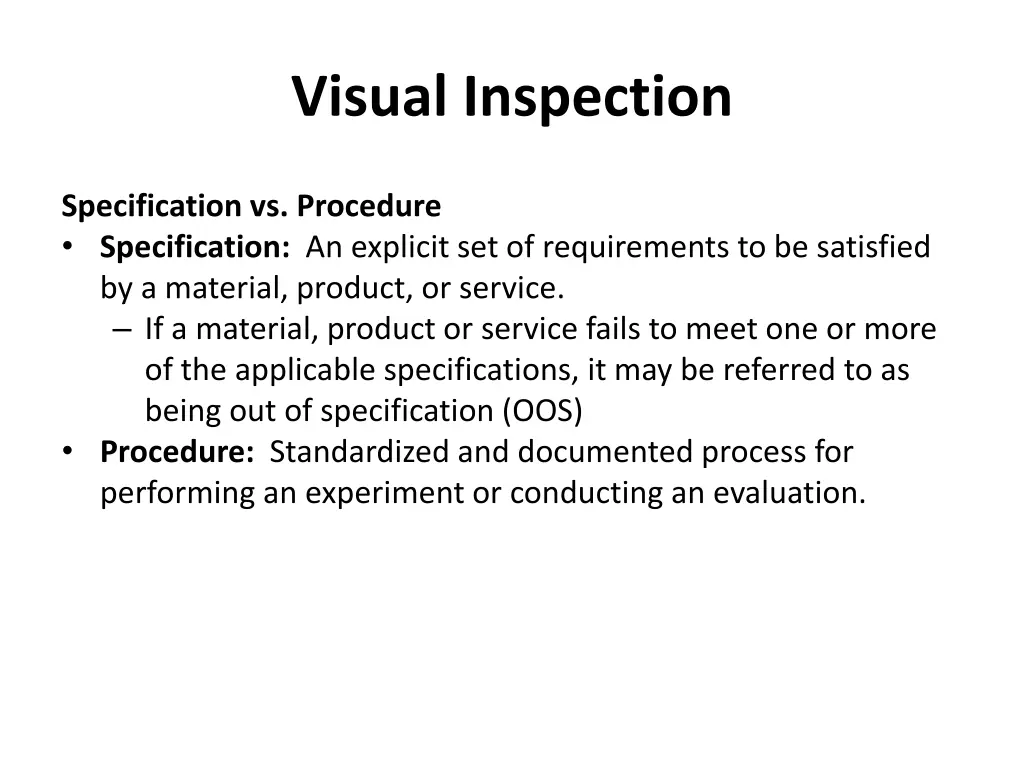 visual inspection 6