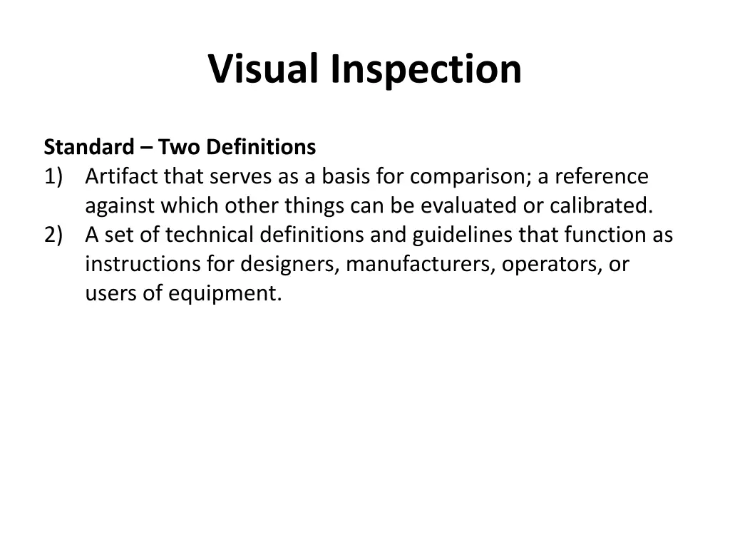 visual inspection 7