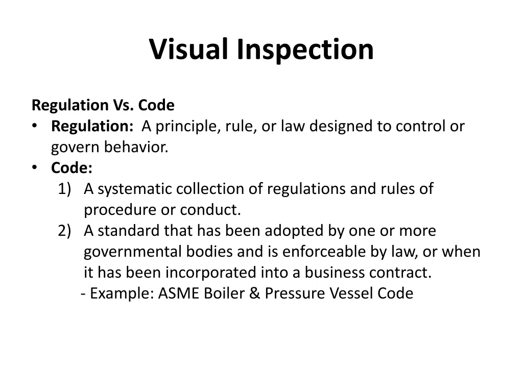 visual inspection 8