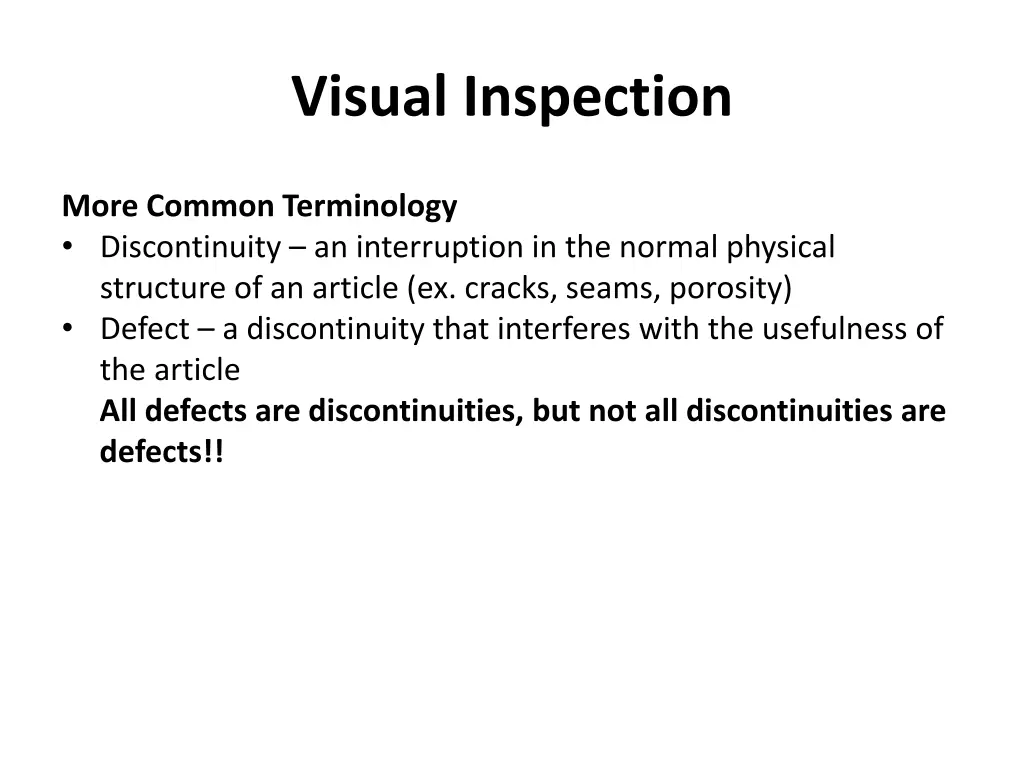 visual inspection 9