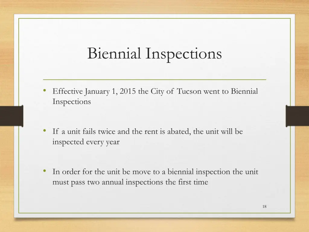 biennial inspections