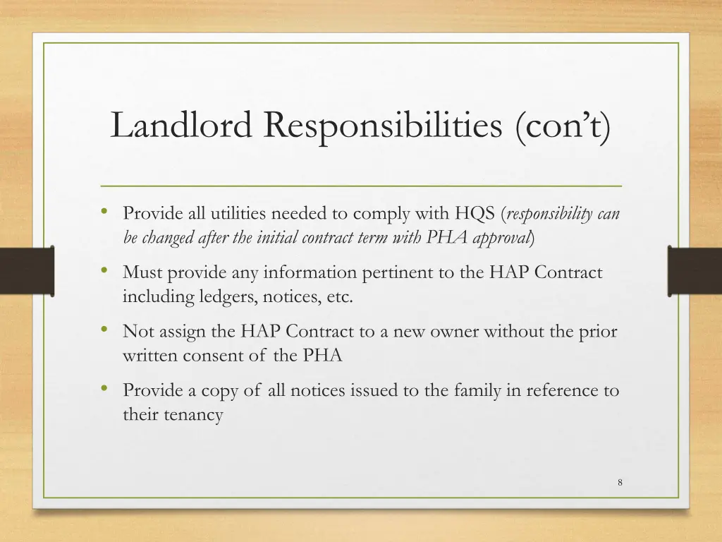 landlord responsibilities con t 1