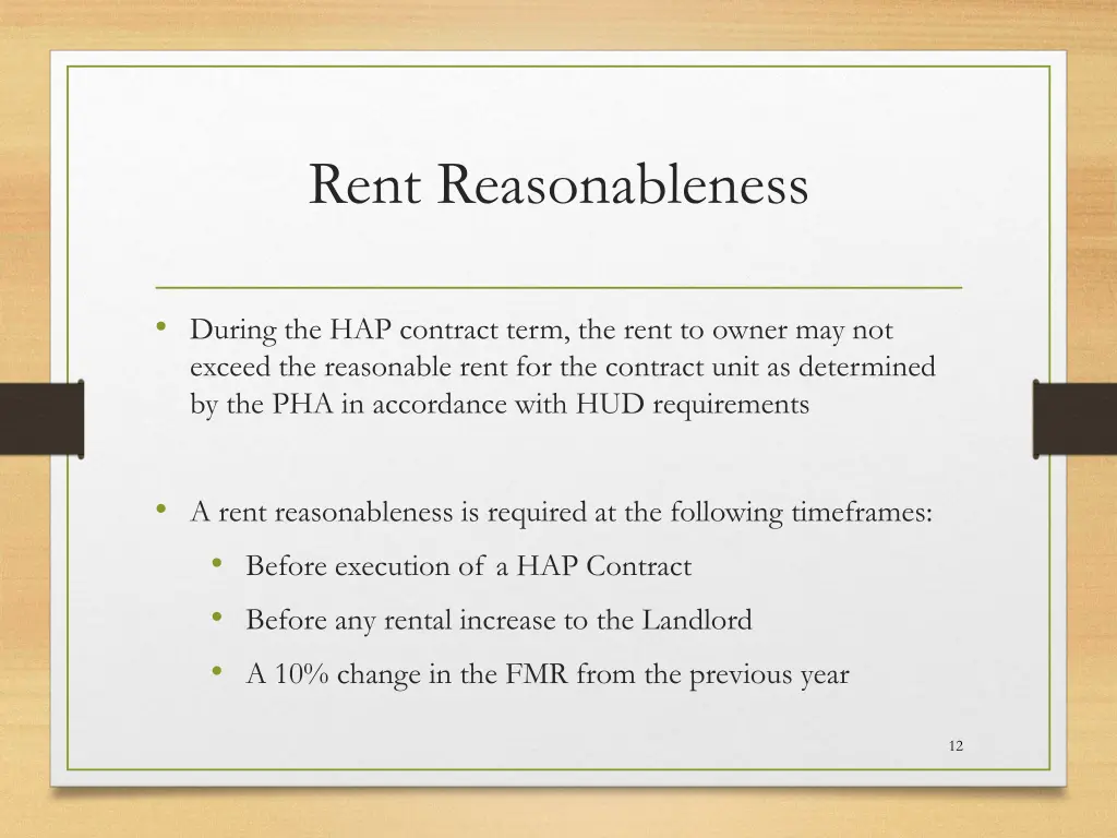 rent reasonableness