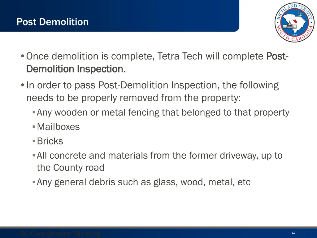 post demolition