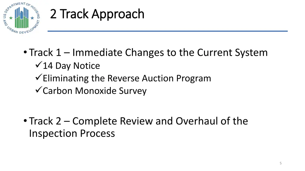 2 track approach 2 track approach