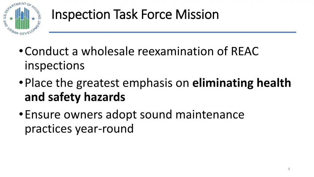 inspection task force mission inspection task