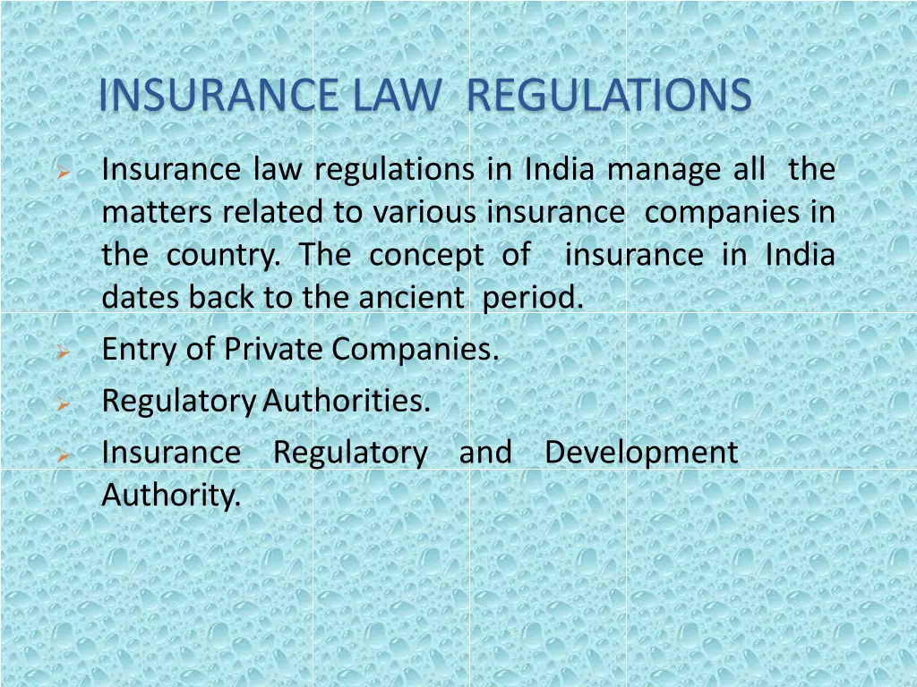 insurance law regulations