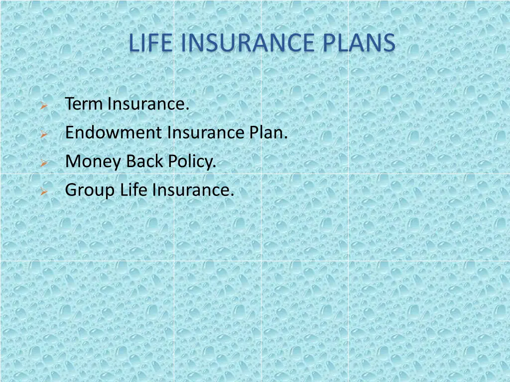 life insurance plans