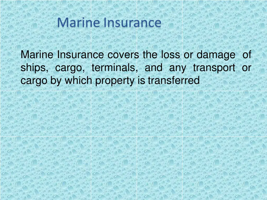 marine insurance