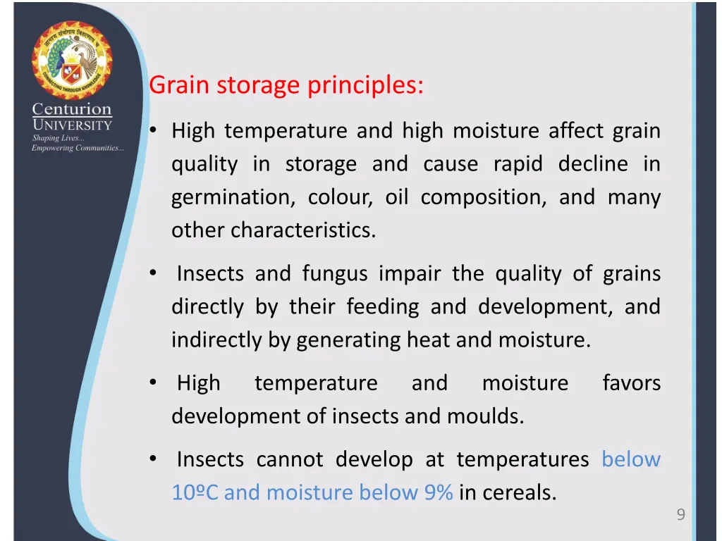 grain storage principles