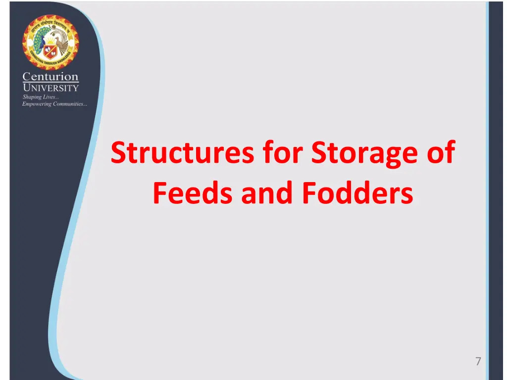 structures for storage of feeds and fodders