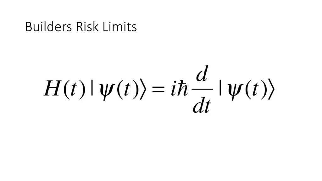 builders risk limits