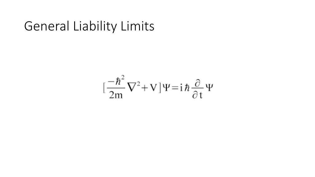 general liability limits