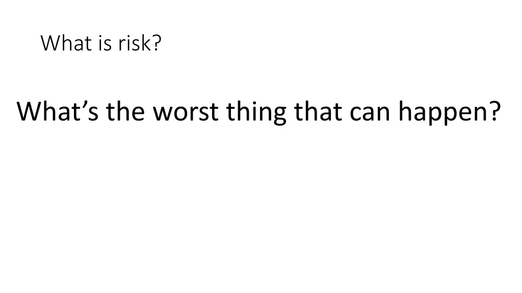 what is risk