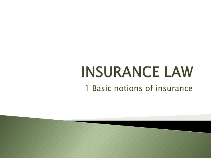 1 basic notions of insurance