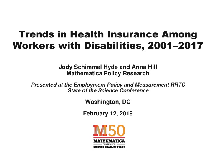 trends in health insurance among workers with