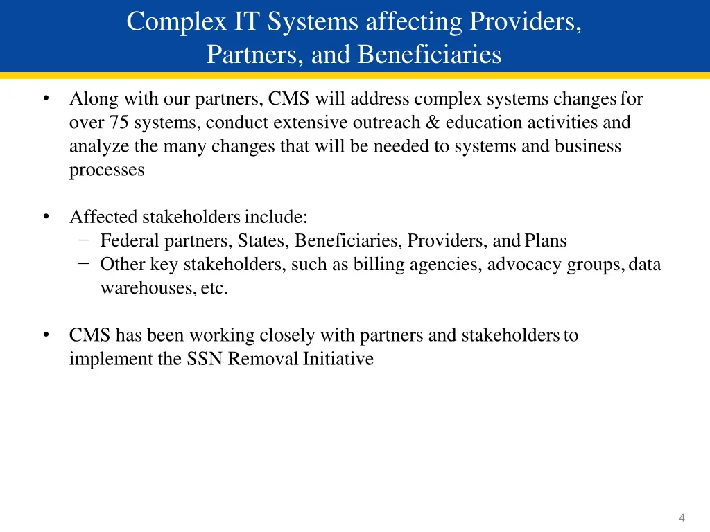 complex it systems affecting providers partners