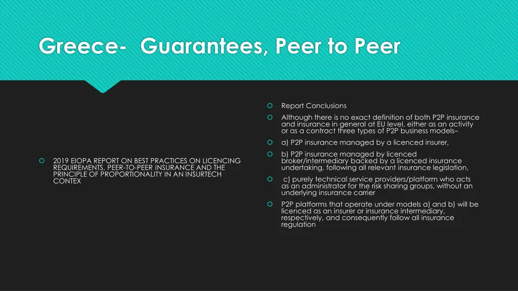 greece guarantees peer to peer