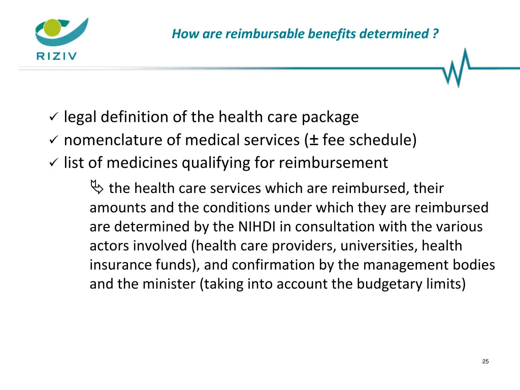 how are reimbursable benefits determined