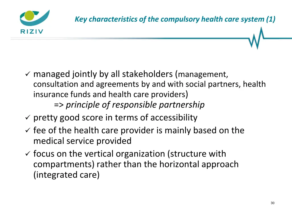 key characteristics of the compulsory health care 1