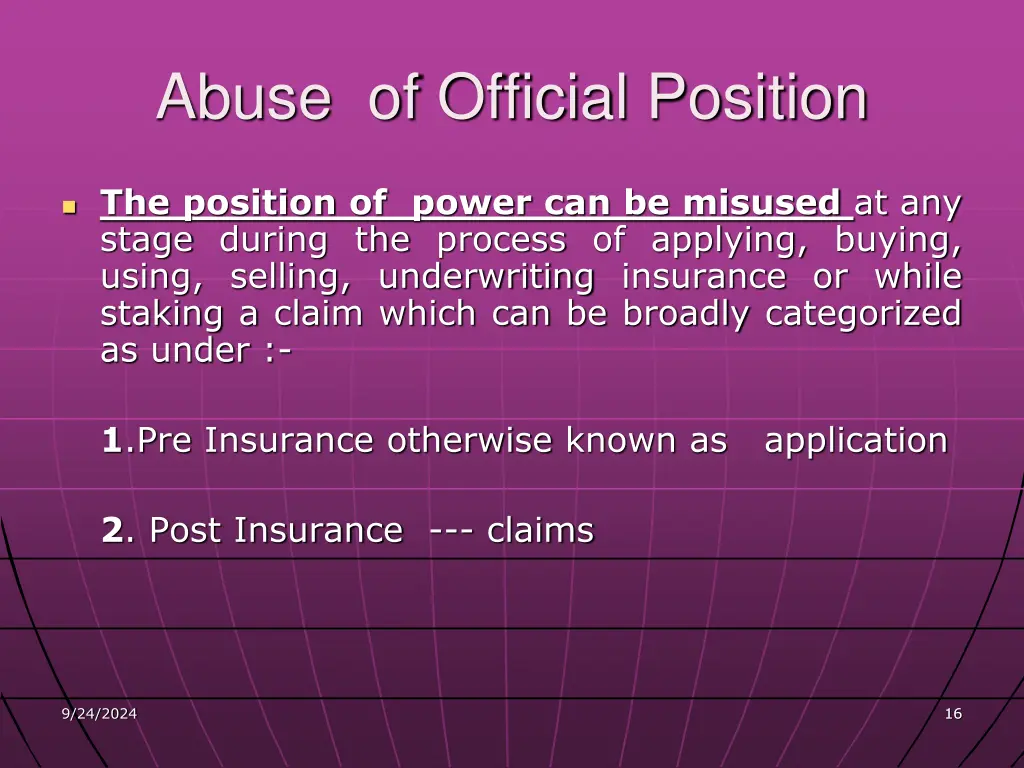 abuse of official position