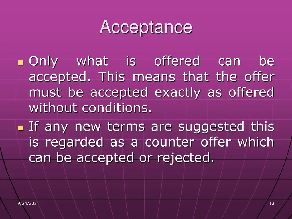 acceptance