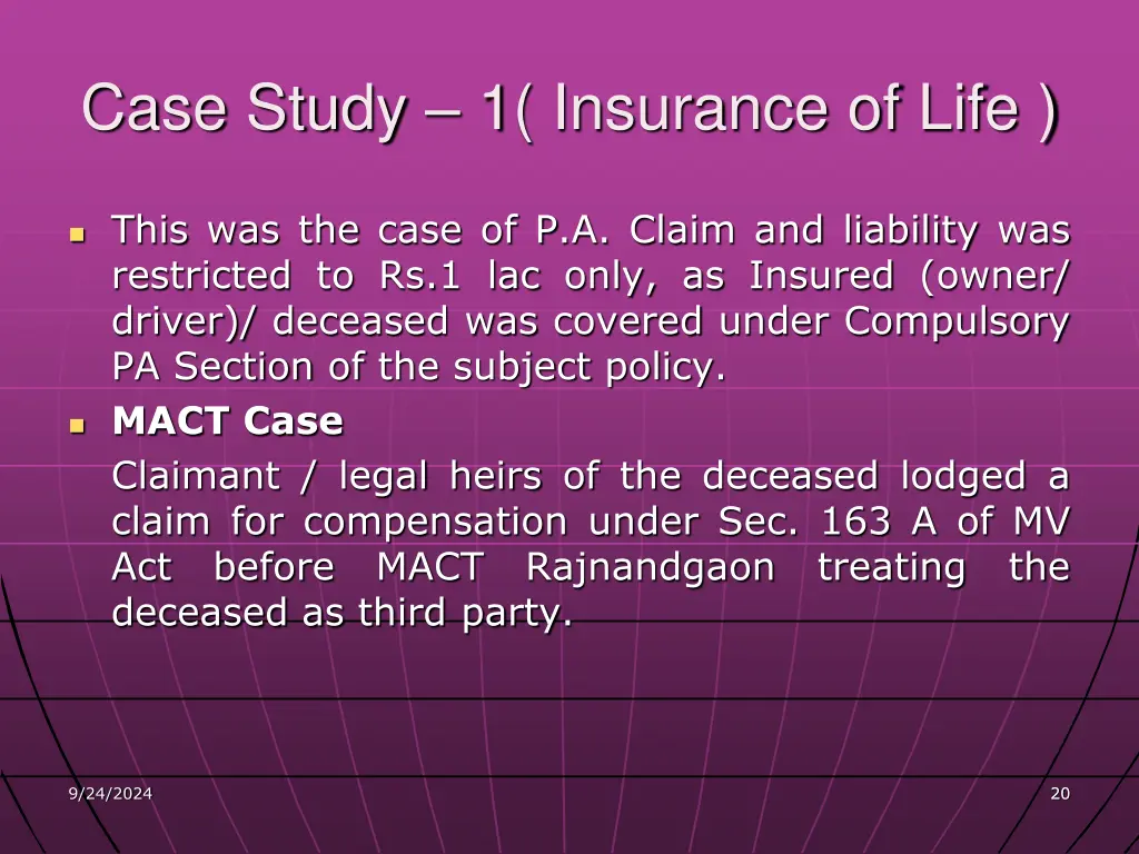 case study 1 insurance of life 1