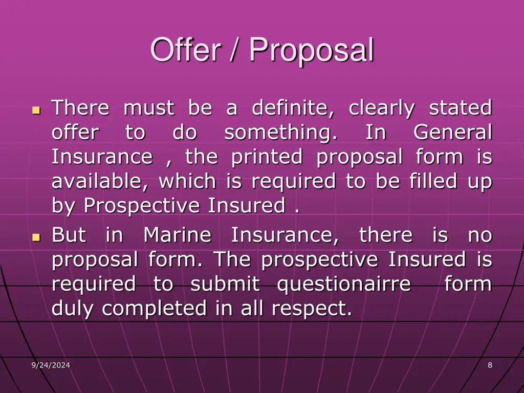 offer proposal