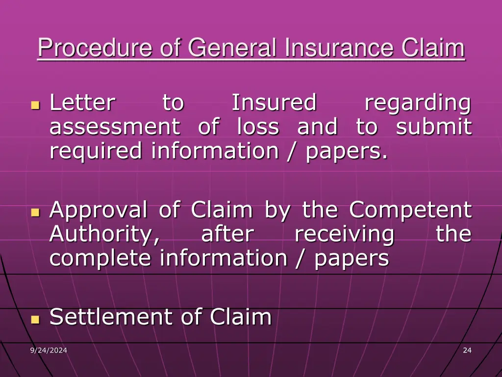 procedure of general insurance claim 1