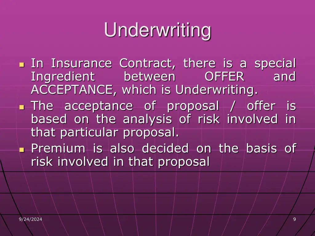 underwriting